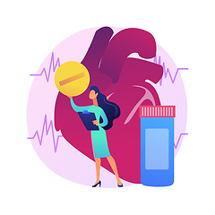 Image showing Pills for heart vector concept metaphor