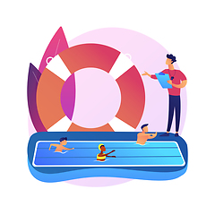 Image showing Swimming classes vector concept metaphor