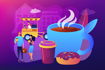 Image showing Street coffee concept vector illustration.