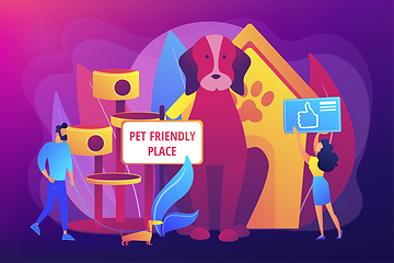 Image showing Pet friendly place concept vector illustration
