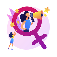 Image showing Feminism vector concept metaphor