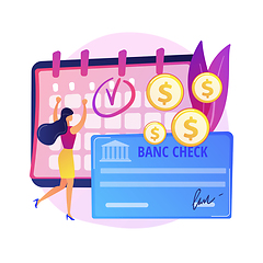 Image showing Bank check vector concept metaphor