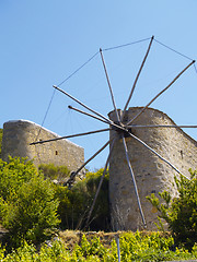 Image showing  cretan windmills