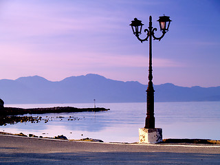 Image showing lantern at the waterfront