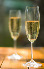 Image showing two champagne glasses