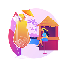 Image showing Beach bar vector concept metaphor