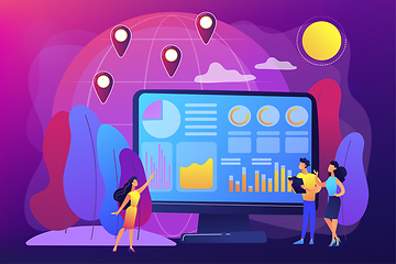 Image showing Environment data analytics concept vector illustration