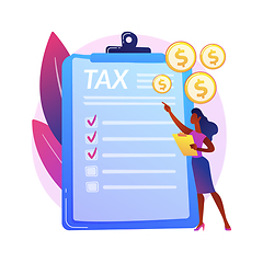 Image showing Paying taxes vector concept metaphor