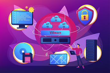 Image showing Virtualization technology concept vector illustration