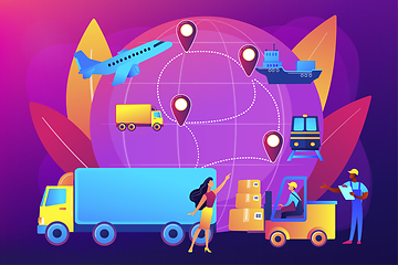 Image showing Business logistics concept vector illustration.