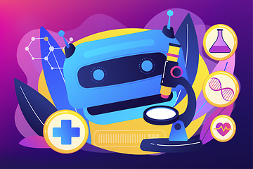 Image showing AI use in healthcare concept vector illustration.