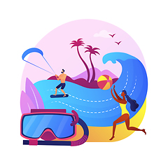 Image showing Summer beach activities vector concept metaphor