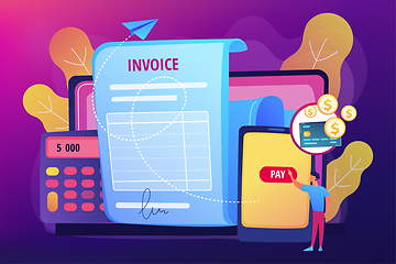 Image showing Payment system, e banking flat vector illustration