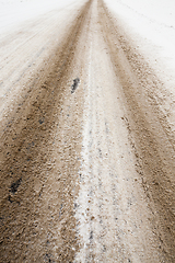 Image showing The road in winter