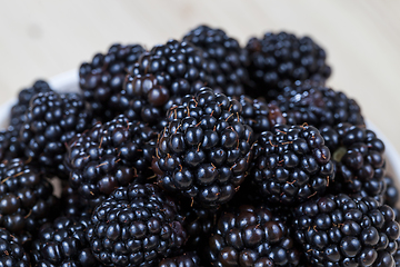 Image showing black fresh blackberries