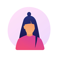 Image showing Young faceless woman portrait vector concept metaphor