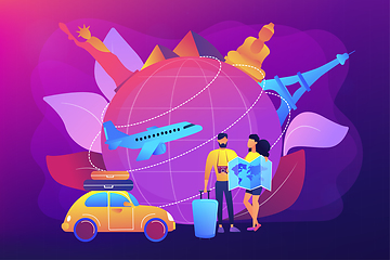 Image showing Global travelling concept vector illustration.