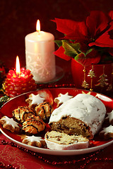 Image showing Christmas cake and cookies