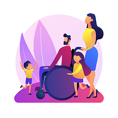 Image showing Family care and support vector concept metaphor