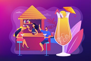 Image showing Beach bar concept vector illustration.