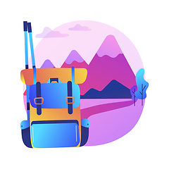 Image showing Summer hiking vector concept metaphor