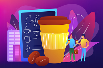 Image showing Take away coffee concept vector illustration.