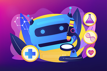 Image showing AI use in healthcare concept vector illustration