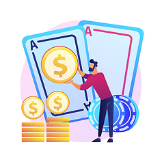 Image showing Gambling winnings vector concept metaphor.