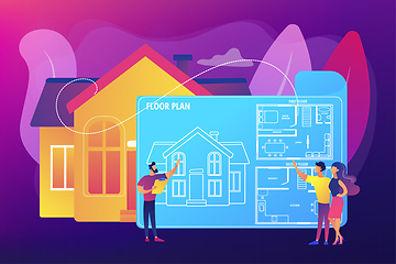 Image showing Real estate floor plan concept vector illustration