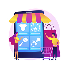 Image showing Online shopping vector concept metaphor