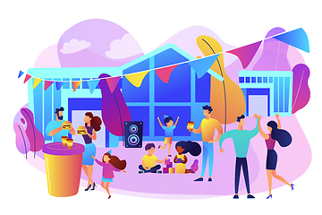 Image showing Street party concept vector illustration