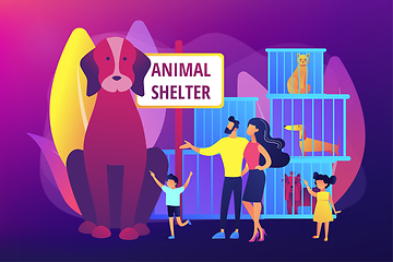 Image showing Animal shelter concept vector illustration