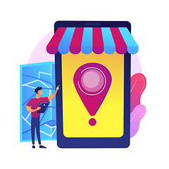 Image showing Mobile shopping vector concept metaphor