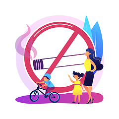 Image showing Smoke free zone vector concept metaphor