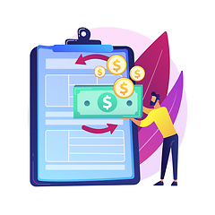 Image showing Remittance money vector concept metaphor