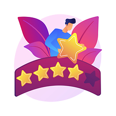 Image showing Five star grading vector concept metaphor