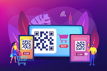 Image showing QR code concept vector illustration