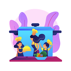 Image showing Couple cooking vector concept metaphor