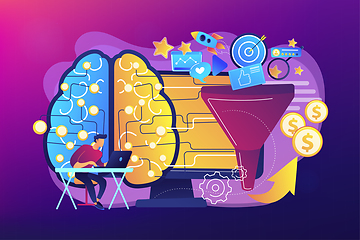 Image showing AI-powered marketing tools concept vector illustration