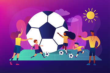 Image showing Soccer camp concept vector illustration.