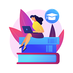 Image showing Self education vector concept metaphor