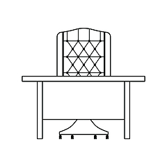 Image showing Icon of Table and armchair