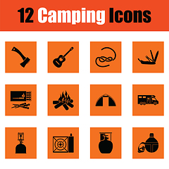 Image showing Camping icon set