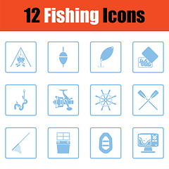 Image showing Fishing icon set