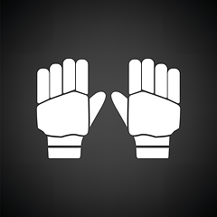 Image showing Pair of cricket gloves icon