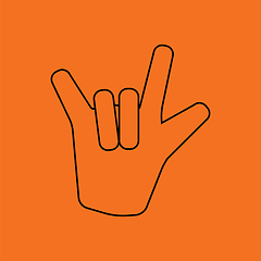 Image showing Rock hand icon