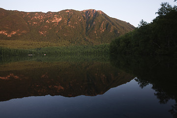 Image showing Evening reflection landscape