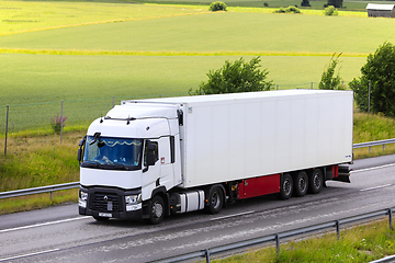 Image showing White Renault Trucks T Semi Trailer Transport