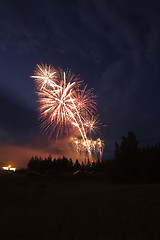 Image showing Late evening fireworks