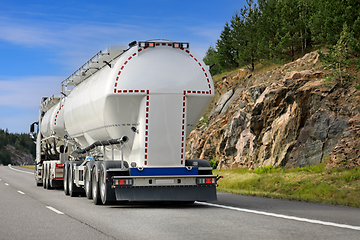 Image showing White Tank Truck Transport 